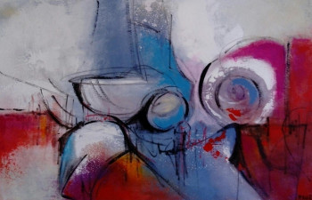 Œuvre contemporaine nommée « SUR LE FIL », Réalisée par MIREILLE MAURY