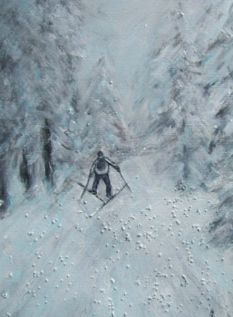 Œuvre contemporaine nommée « La tête dans la brume, hiver en Bohême », Réalisée par NADIA VIGUIER
