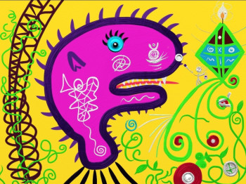Œuvre contemporaine nommée « Tribal paint », Réalisée par CATHERINE ANGELKOLOR