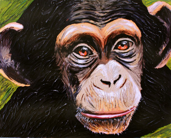 Œuvre contemporaine nommée « Le Chimpanzé », Réalisée par CLEMENCE POWNEY