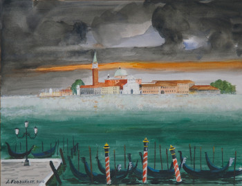 Œuvre contemporaine nommée « San Giorgio.   aquarelle », Réalisée par ANDRé FEODOROFF