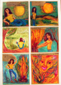 Œuvre contemporaine nommée « B.D. Au Soleil page 1 », Réalisée par MITRA SHAHKAR