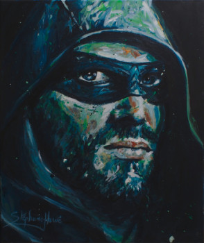 Œuvre contemporaine nommée « The Green Arrow - Stephen Amell 1 », Réalisée par STéPHANE-HERVé