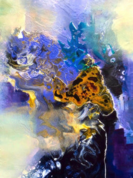 Œuvre contemporaine nommée « Abstrait 4020 », Réalisée par VIVIANE LESZCZYNSKI