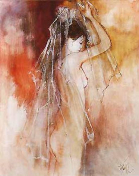 Œuvre contemporaine nommée « Le voile de la mariée », Réalisée par L FRANCK