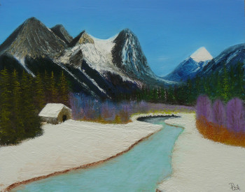 Œuvre contemporaine nommée « Bel endroit dans la vallée de la Vésubie », Réalisée par PICH