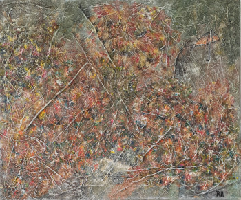 Œuvre contemporaine nommée « Pluie à Lourdes », Réalisée par NADYA RIGAILL
