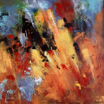 Œuvre contemporaine nommée « AUTOMNALE », Réalisée par MIREILLE MAURY