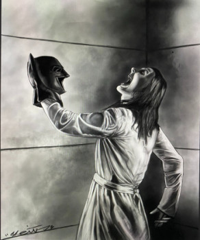 Œuvre contemporaine nommée « Joker à Arkham », Réalisée par SHEITY