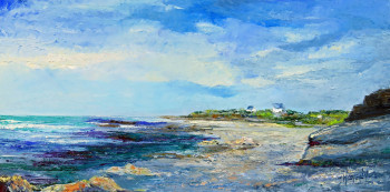 Œuvre contemporaine nommée « La baie d'Audierne entre Plozevet et Pouldreuzic 2 », Réalisée par MICHEL HAMELIN