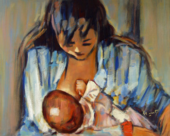 Œuvre contemporaine nommée « Maternité », Réalisée par ALAIN LE NOST