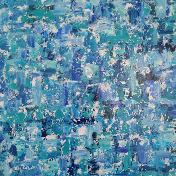 Œuvre contemporaine nommée « bleu », Réalisée par FREDERIC BOILLOT