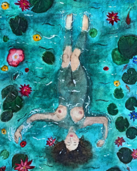 Œuvre contemporaine nommée « Aquarelle 4920 », Réalisée par LOUISE MALAGIé