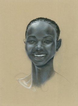 Œuvre contemporaine nommée « Portrait aux crayons de couleur », Réalisée par NICO PEARLEYES