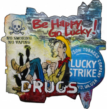 Œuvre contemporaine nommée « LUCKY STRIKE », Réalisée par CLAUDE GEAN