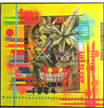 Œuvre contemporaine nommée « Skull colors », Réalisée par CRAZYART DOMINIQUE DOERR