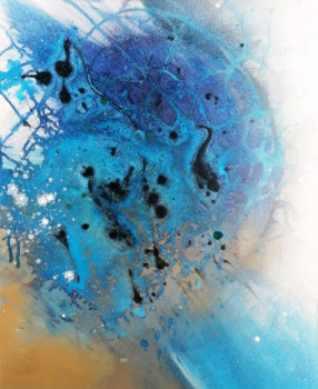 Œuvre contemporaine nommée « Indigo Blue Bladed Lagoon », Réalisée par CKHAïROS