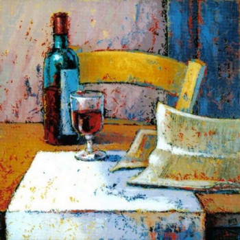 Œuvre contemporaine nommée « Le verre de vin », Réalisée par NITA