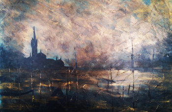 Œuvre contemporaine nommée « Venice of gold », Réalisée par BOUDEDEO