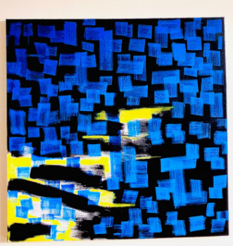 Œuvre contemporaine nommée « MIDNIGHT BLUE », Réalisée par JAG
