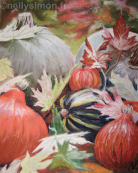 Œuvre contemporaine nommée « Fruits d'automne », Réalisée par NELLY SIMON