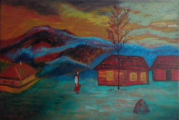 Œuvre contemporaine nommée « Ukraine. Hutsulka Ksenia », Réalisée par KOZAR