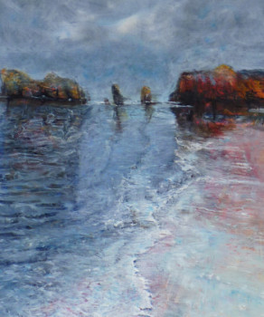 Œuvre contemporaine nommée « Les rochers de Goulumer pointe du Bil », Réalisée par DANY WATTIER