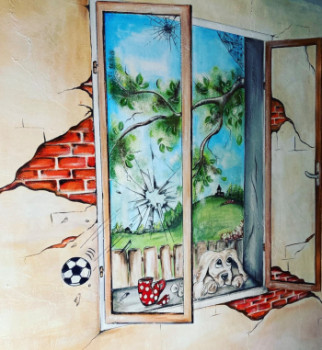 Œuvre contemporaine nommée « Fenêtre », Réalisée par NANE