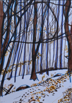 Œuvre contemporaine nommée « Paysage hivernal », Réalisée par BONNEAU-MARRON