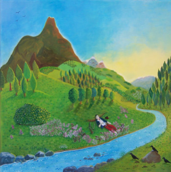 Œuvre contemporaine nommée « Le Dormeur du Val », Réalisée par KATIA HUIDOBRO-MARAIS