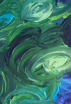 Œuvre contemporaine nommée « Les nénuphars », Réalisée par PAOLA CONTE « PAO »