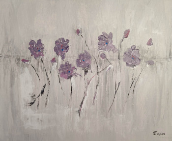 Œuvre contemporaine nommée « Les fleurs mauves », Réalisée par MARIE-LAURE TOURNIER