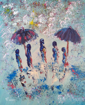 Œuvre contemporaine nommée « Sous la pluie », Réalisée par MARIE-LAURE TOURNIER