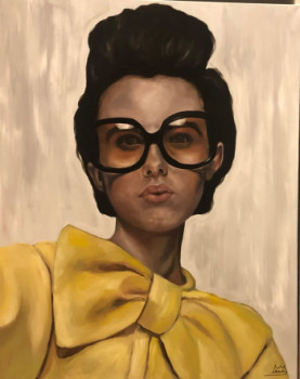 Œuvre contemporaine nommée « La femme en jaune », Réalisée par ELSA MATHONET