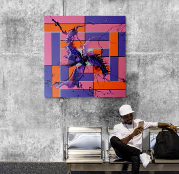 Œuvre contemporaine nommée « Abstract One », Réalisée par ELLéA
