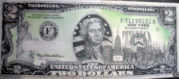 Œuvre contemporaine nommée « Two Dollars Commemorative New York », Réalisée par ERIC ERIC