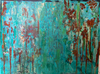 Œuvre contemporaine nommée « L’estérel et la Méditerranée », Réalisée par M.VAN DE WIELE