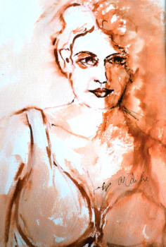 Œuvre contemporaine nommée « Das stille Nachdenken einer Frau », Réalisée par HORST LUDWIG "ALKUHL"