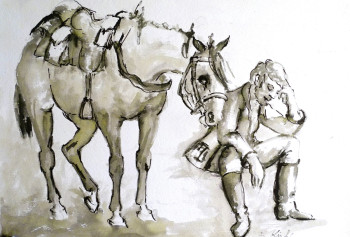 Œuvre contemporaine nommée « Erschöpfung », Réalisée par HORST LUDWIG "ALKUHL"