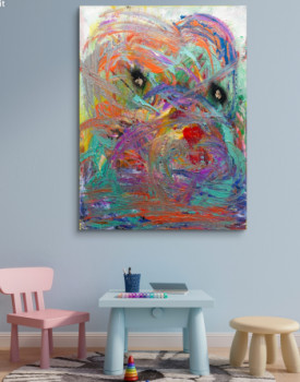 Œuvre contemporaine nommée « Nicedog », Réalisée par TABLEAUXD'AURé