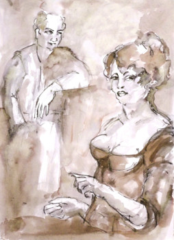 Œuvre contemporaine nommée « Zwischen den Blicken – Verborgene Spannung im Augenblick », Réalisée par HORST LUDWIG "ALKUHL"