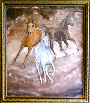 Œuvre contemporaine nommée « Himmelsgeschöpfe », Réalisée par HORST LUDWIG "ALKUHL"