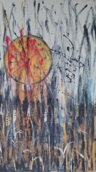 Œuvre contemporaine nommée « Nuit de pleine lune », Réalisée par ISABELLE DELEDDA