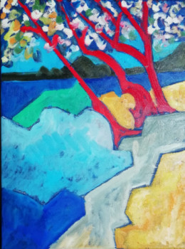 Œuvre contemporaine nommée « Les arbres écoutent », Réalisée par AFFIF CHERFAOUI