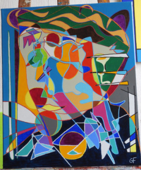 Œuvre contemporaine nommée « Autoportrait au loup », Réalisée par GILLES FOUQUE