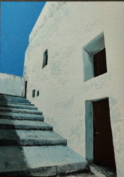 Œuvre contemporaine nommée « Azul/Blanco nº10 », Réalisée par ANTONIO CERON