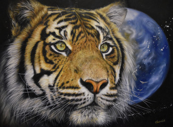 Œuvre contemporaine nommée « NO PLANET B », Réalisée par CARINE LAUBER