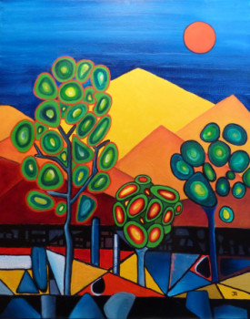 Œuvre contemporaine nommée « Trees », Réalisée par JEAN REBEL