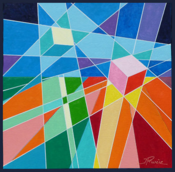 Œuvre contemporaine nommée « Illusion 6 », Réalisée par JOEL RIVIERE