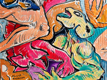 Œuvre contemporaine nommée « Les petites querelles », Réalisée par PAUGAM PAUGAM DANIEL